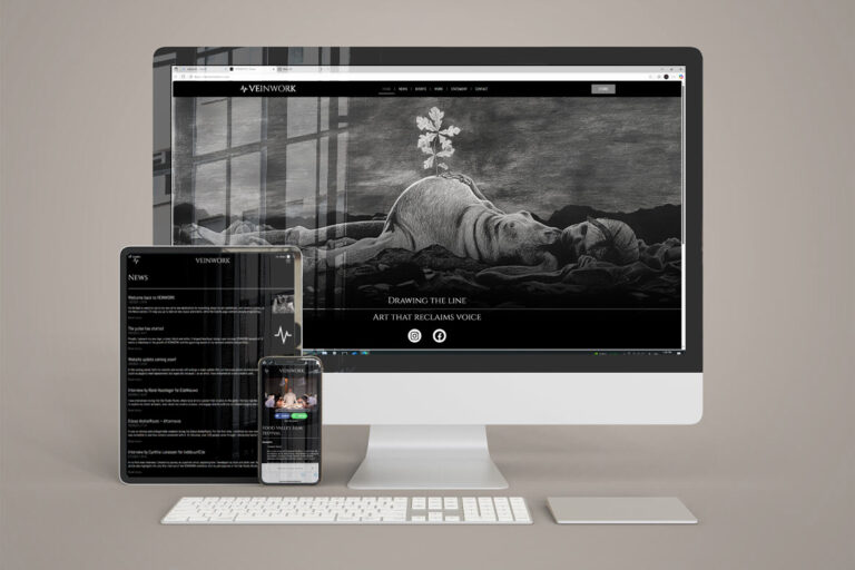 veinwork website on ios devices mockup